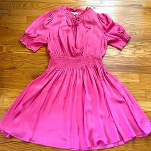 Suncoo pink satin dress size Medium